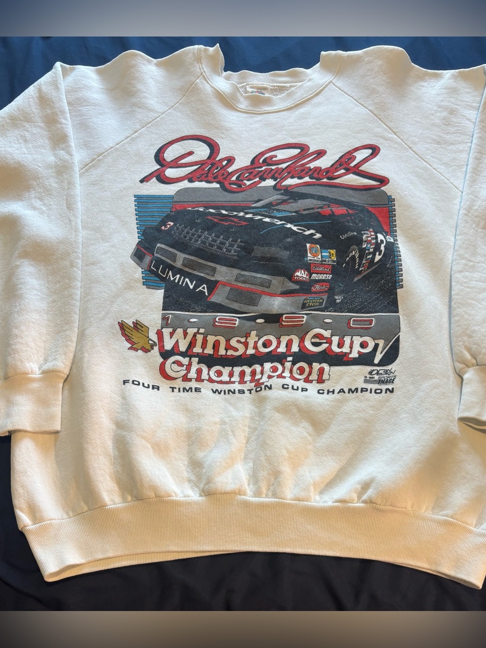 Vintage 1990 Dale Earnhardt Winston Cup Champion Crewneck Sweatshirt Size XL